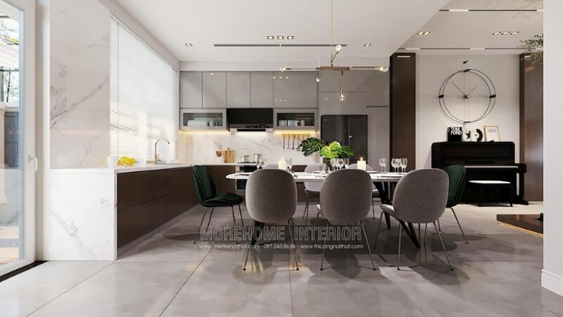 Mẫu tủ bếp đẹp gỗ công nghiệp cao cấp, mang lại cho gia chủ căn bếp tuyệt vời Tủ bếp đẹp, tủ bếp đẹp hiện đại, tủ bếp An Cường, tủ bếp cao cấp