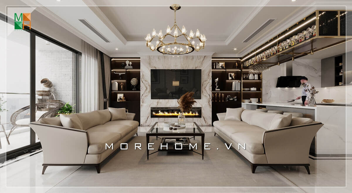 Mẫu bàn ghế sofa cao cấp là nội thất không thể thiếu trong một không gian phòng khách sang trọng, làm toát lên vẻ tiện nghi cho ngôi nhà. Thiết kế phòng khách nhà phố