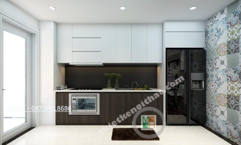 Mẫu thiết kế nội thất nhà bếp chung cư hiện đại và tiện nghi
