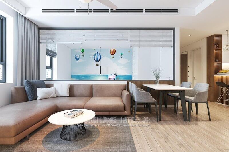 Nội thất phòng khách chung cư hiện đại
