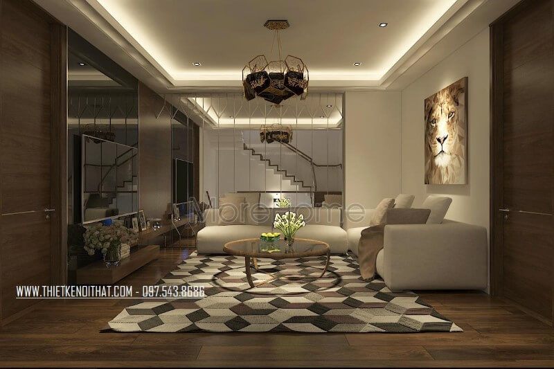 Mẫu sofa bọc vải màu trắng sữa nhẹ nhàng, hiện đại cho nhà phốchung cư