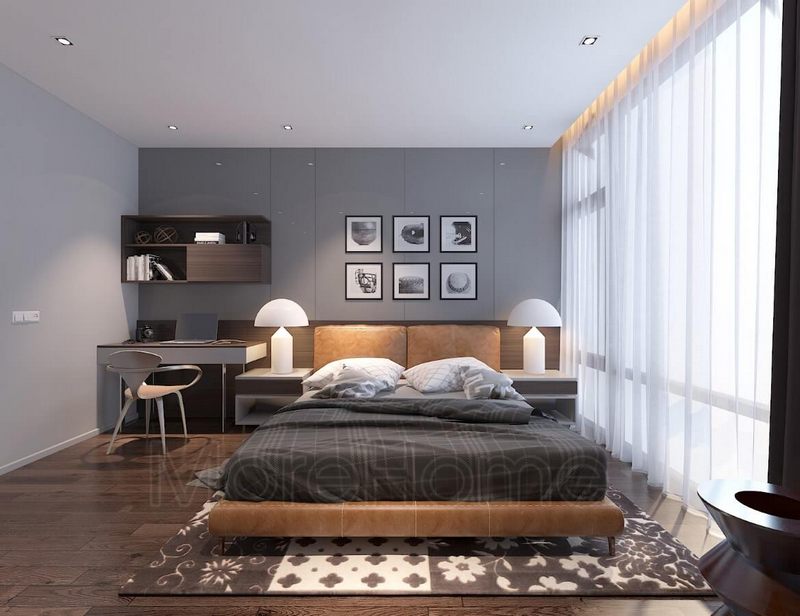 Mẫu sàn gỗ đẹp cho phòng ngủ nhà phốchung cư sang trọng, tinh tế