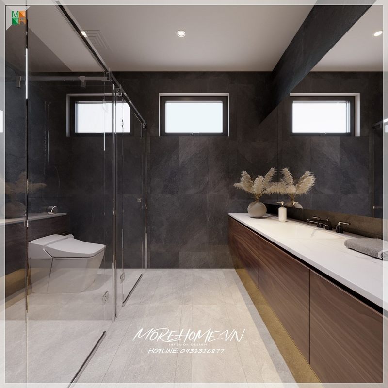 Trang trí phòng tắm phong cách hiện đại nội thất tiện nghi gia chủ sử dụng thoải mái nhất.